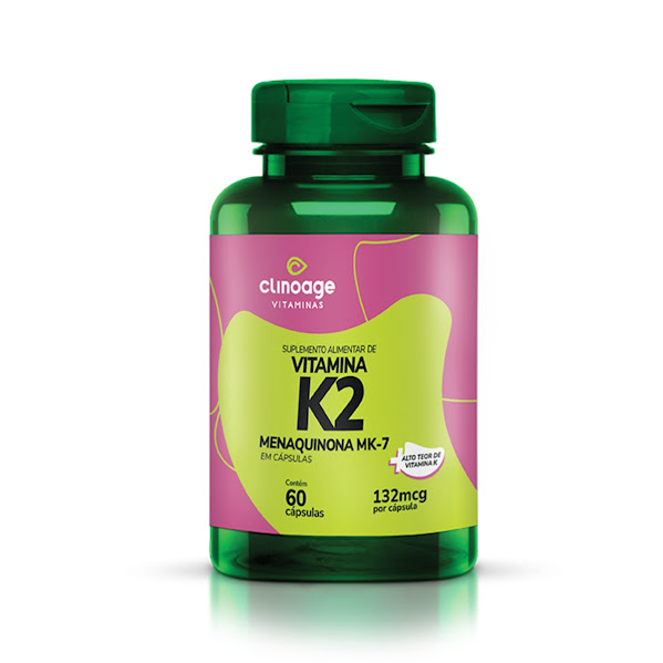 VITAMINA K2 MENAQUINONA MK7 60 CAPS CLINOAGE VITAMINA K2 MENAQUINONA MK7 60 CAPS CLINOAGE