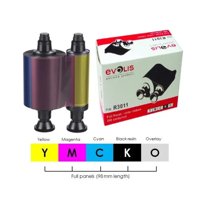 Ribbon Color YMCKO-K 6P Evolis de 200 Imag