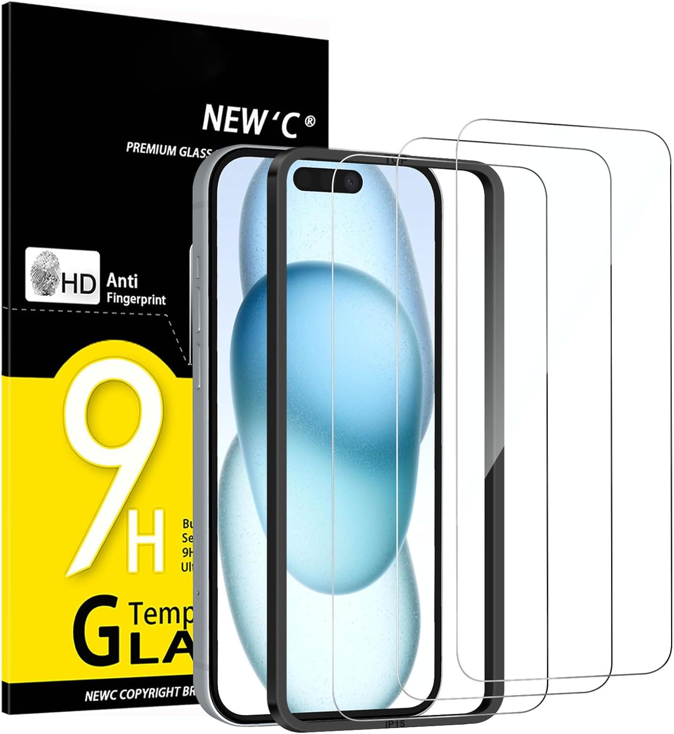 Displayschutzfolie aus Gehärtetem Glas für iPhone 16 und 15 Displayschutzfolie aus Gehärtetem Glas für iPhone 16 und 15