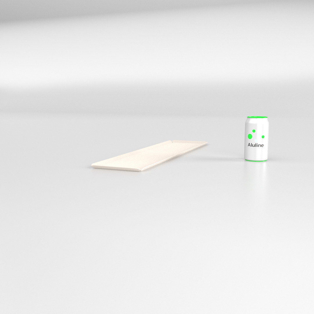 PLATEAU BOULANGERIE ALU 600 X 150 MM BLANC