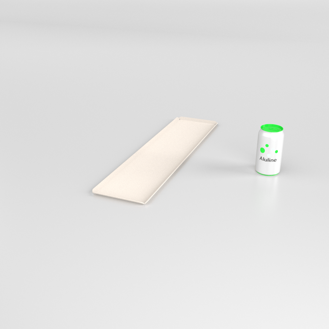 PLATEAU BOULANGERIE ALU 600 X 150 MM BLANC