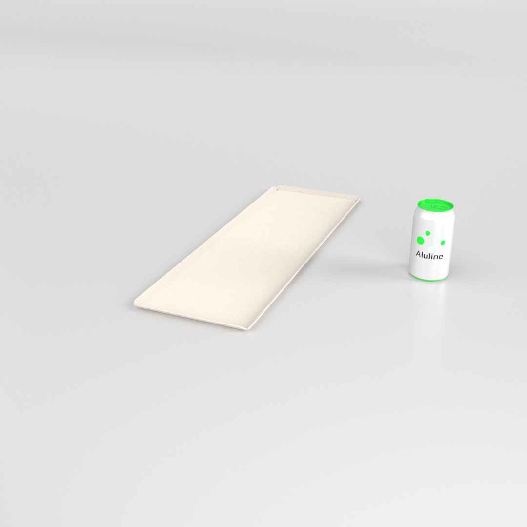 PLATEAU BOULANGERIE ALU 600 X 200 MM BLANC