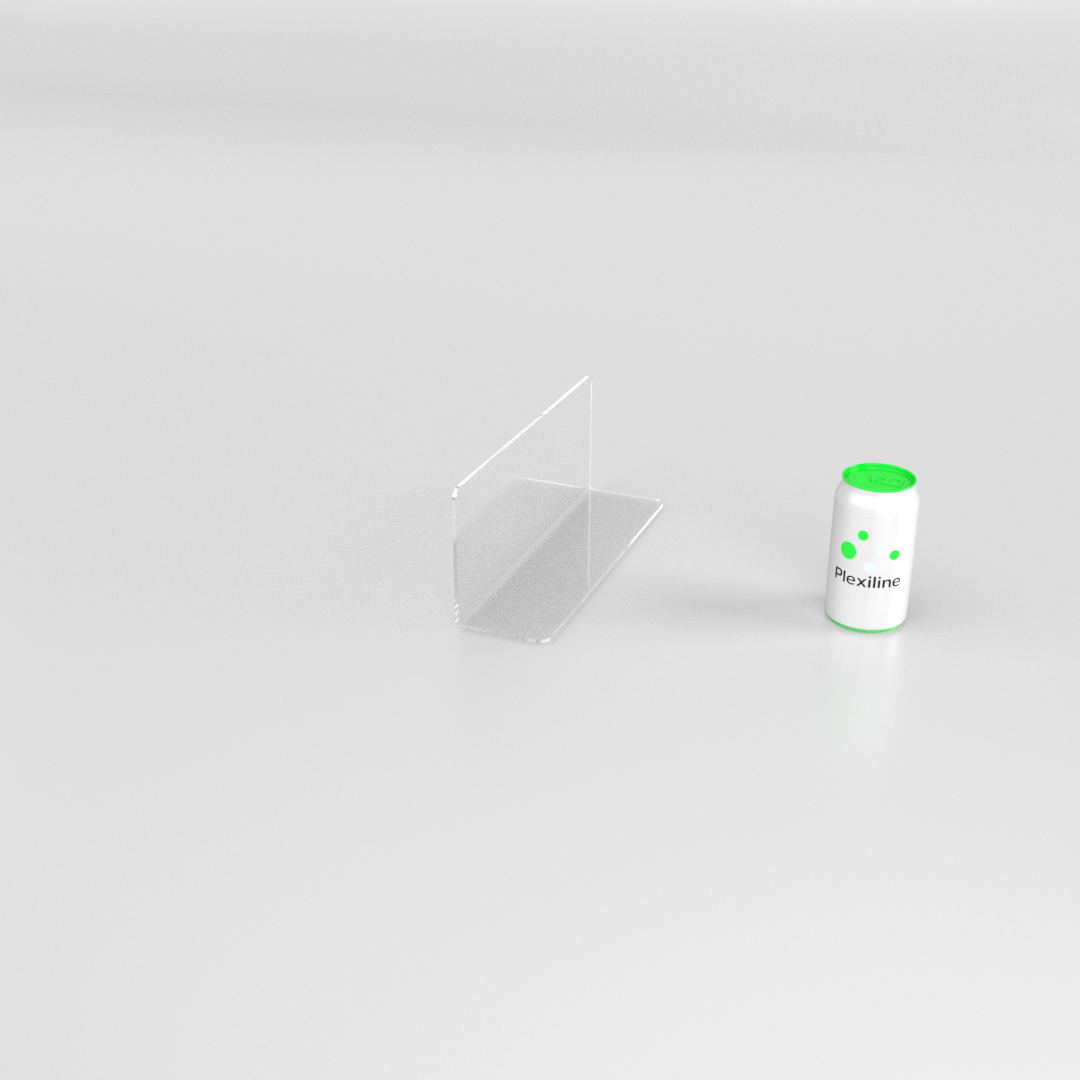 PROFIL L 080 x 120 X 300 X 3 MM TRANSPARENT