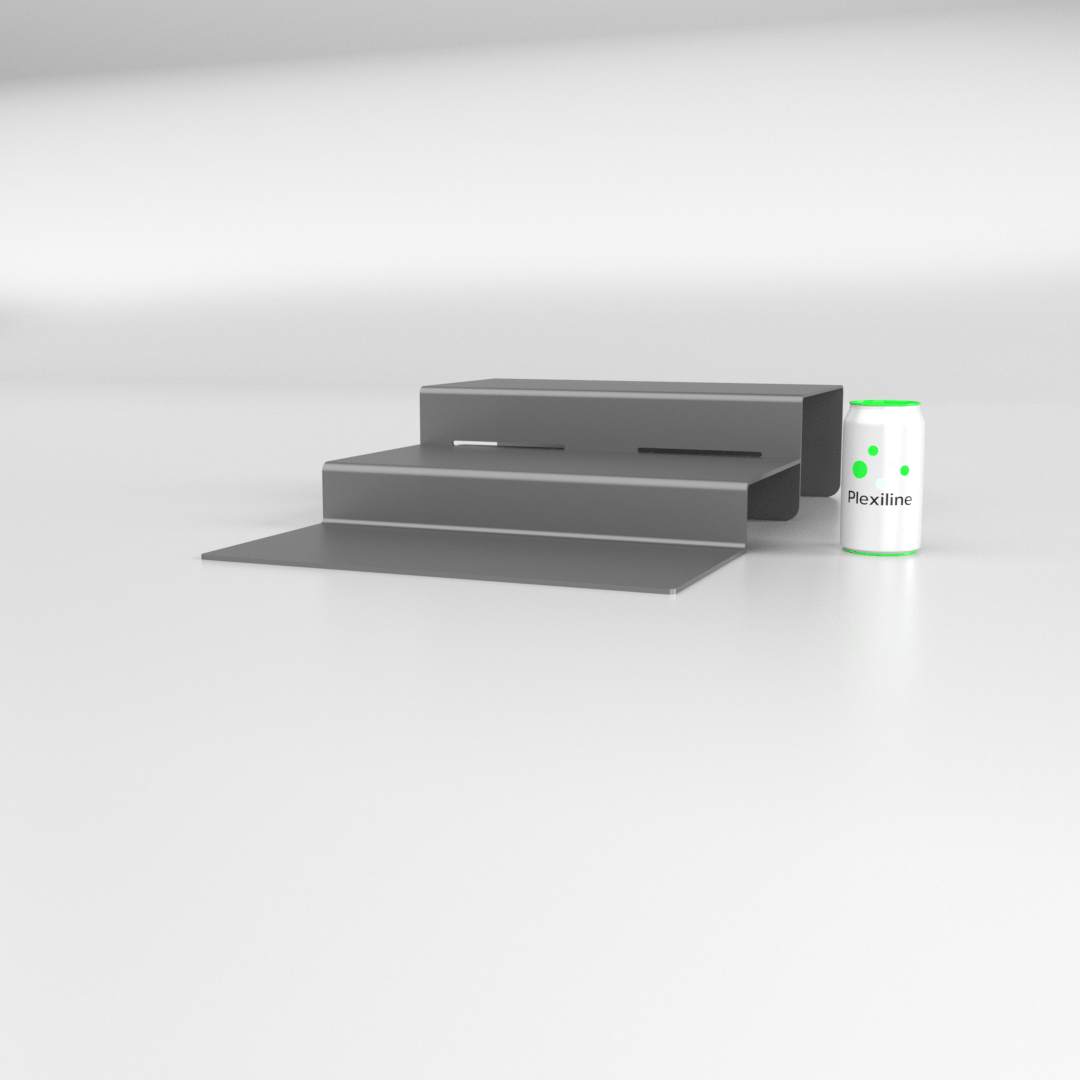 ESCALIER 3 NIVEAUX 600 X 400 MM DARK SMOKE