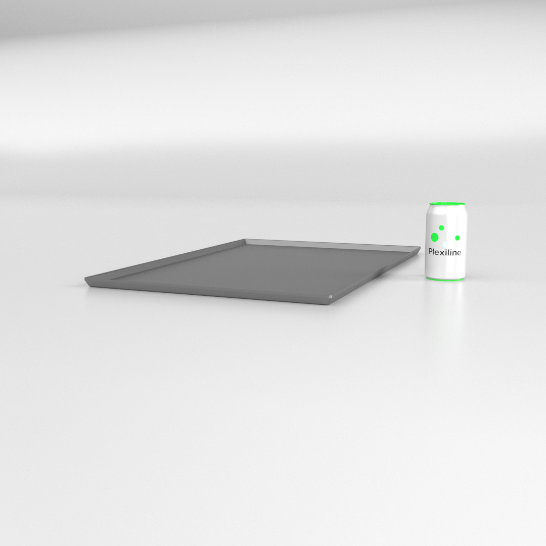 PLATEAU BOULANGERIE 600 X 400 X 15 MM DARK SMOKE