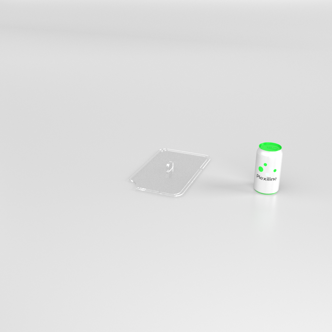 COUVERCLE AVEC FRAISAGE PLA2817 TRANSPARENT