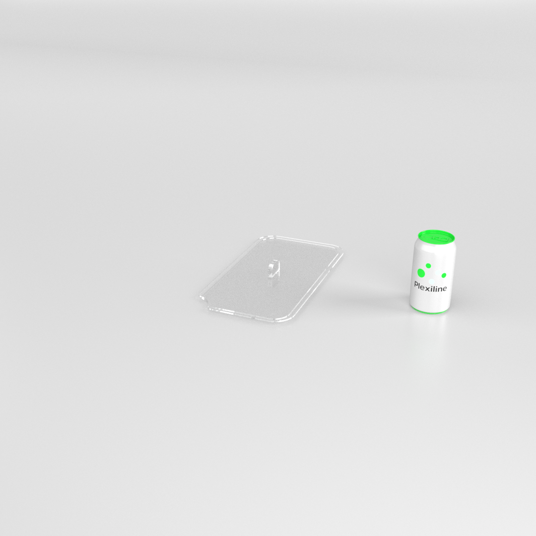 COUVERCLE AVEC FRAISAGE GN 1/3 TRANSPARENT