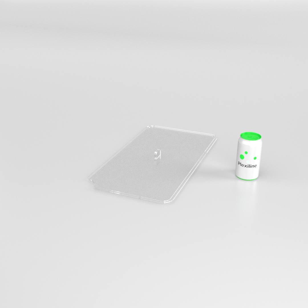 COUVERCLE AVEC FRAISAGE GN 3/4 TRANSPARENT