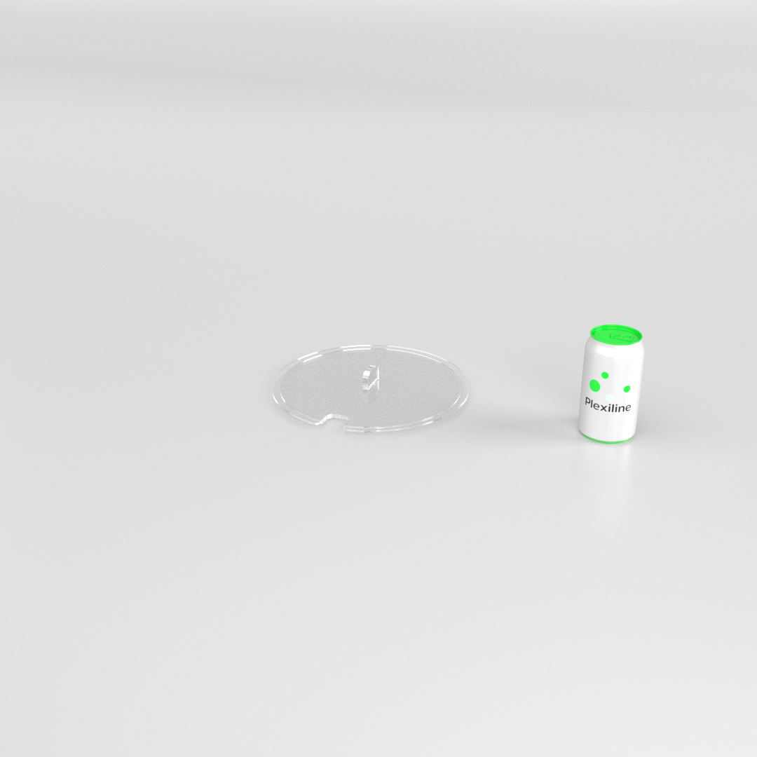 COUVERCLE ROND DIAMETRE 250 AVEC ENCOCHE KLOSS TRANSPARENT
