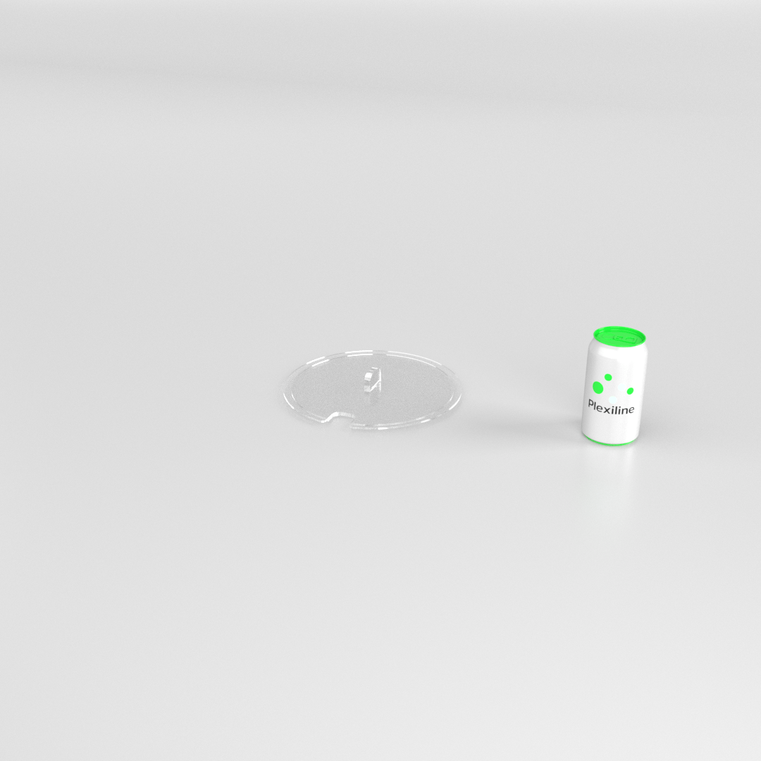 COUVERCLE ROND DIAMETRE 225 AVEC ENCOCHE KLOSS TRANSPARENT