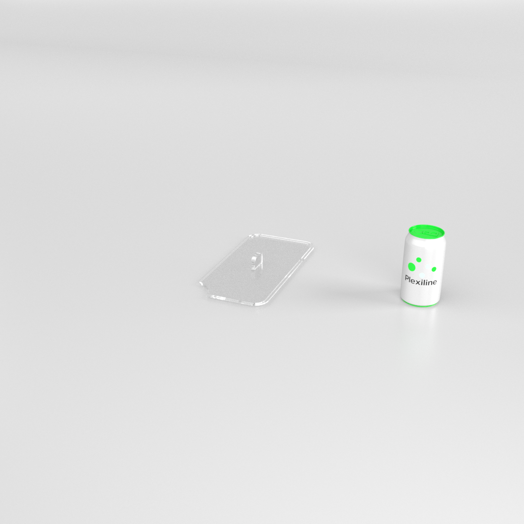 COUVERCLE AVEC FRAISAGE REN2814 TRANSPARENT