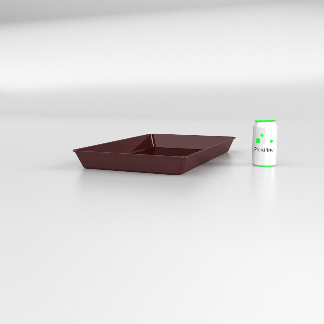 PLATEAU GASTRO 1/1 50 (530 X 325 X 50 MM) BORDEAUX