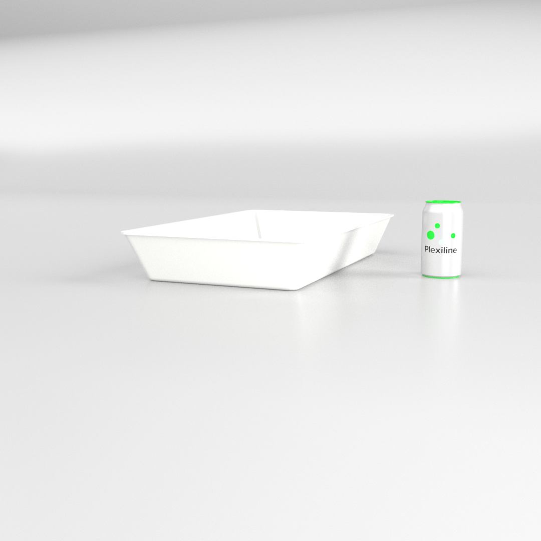 PLATEAU GASTRO 1/1 80 (530 X 325 X 80 MM) BLANC