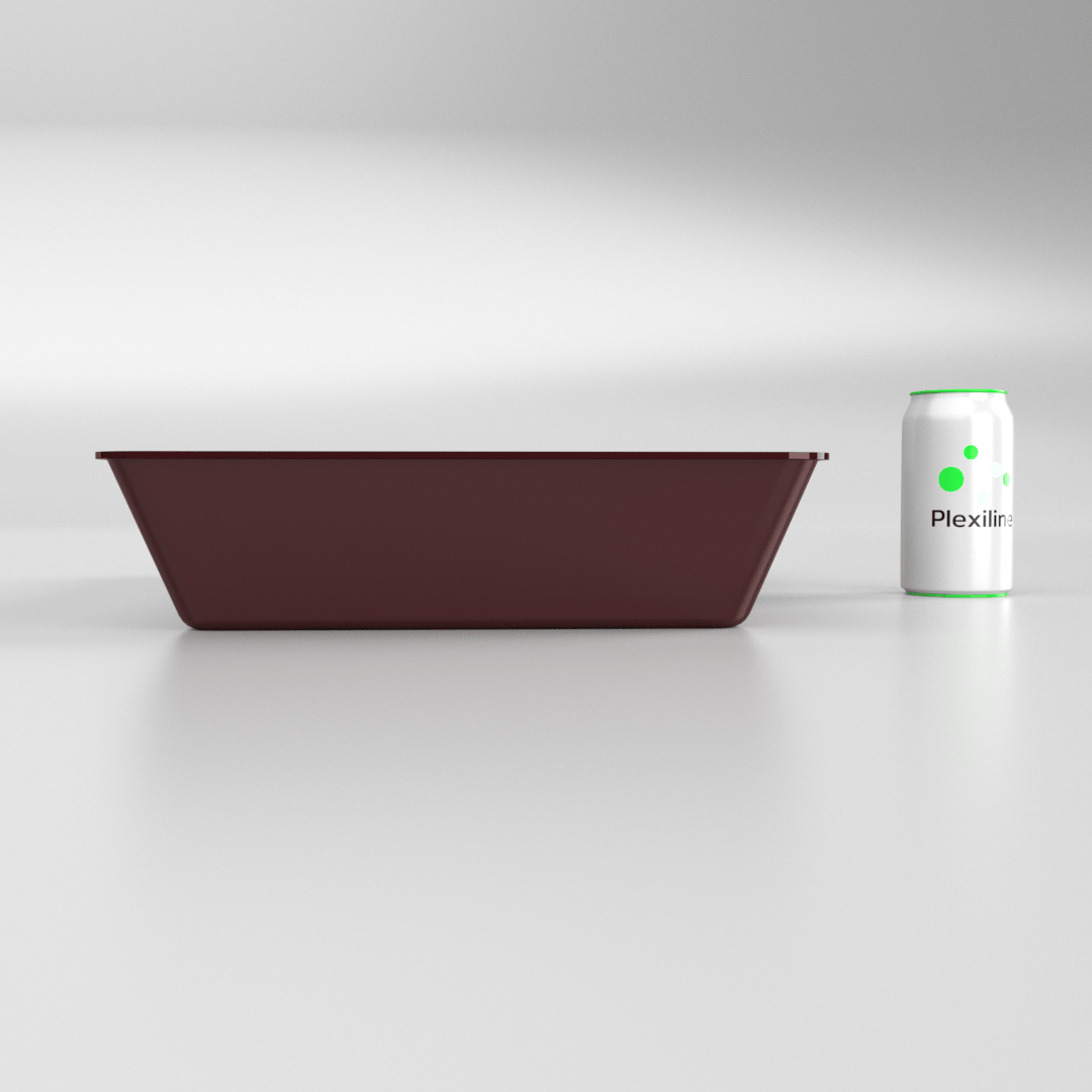 PLATEAU GASTRO 1/1 80 (530 X 325 X 80 MM) BORDEAUX