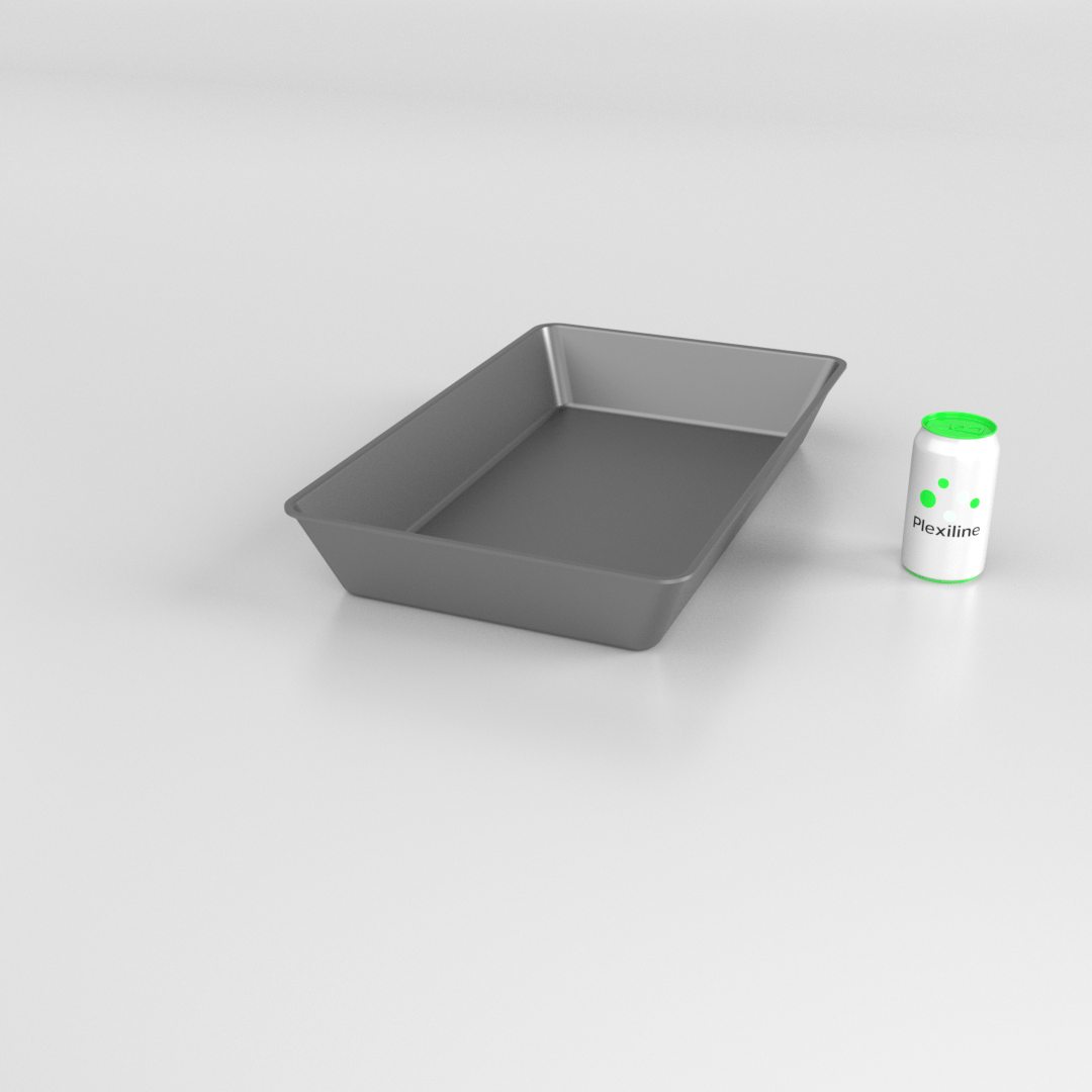PLATEAU GASTRO 1/1 80 (530 X 325 X 80 MM) DARK SMOKE
