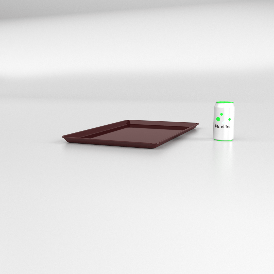 PLATEAU GASTRO 1/1 20 (530 X 325 X 20 MM) BORDEAUX