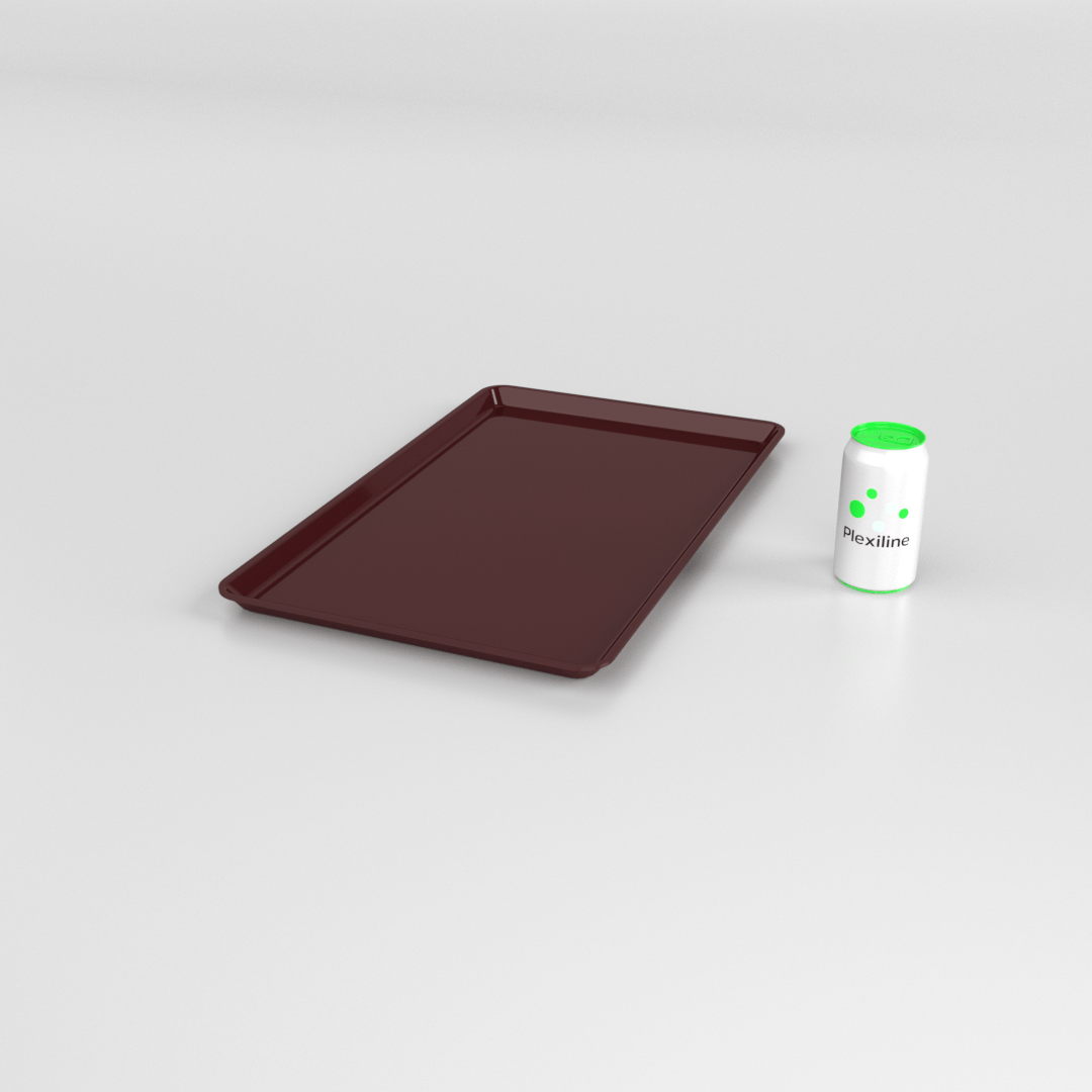PLATEAU GASTRO 1/1 20 (530 X 325 X 20 MM) BORDEAUX