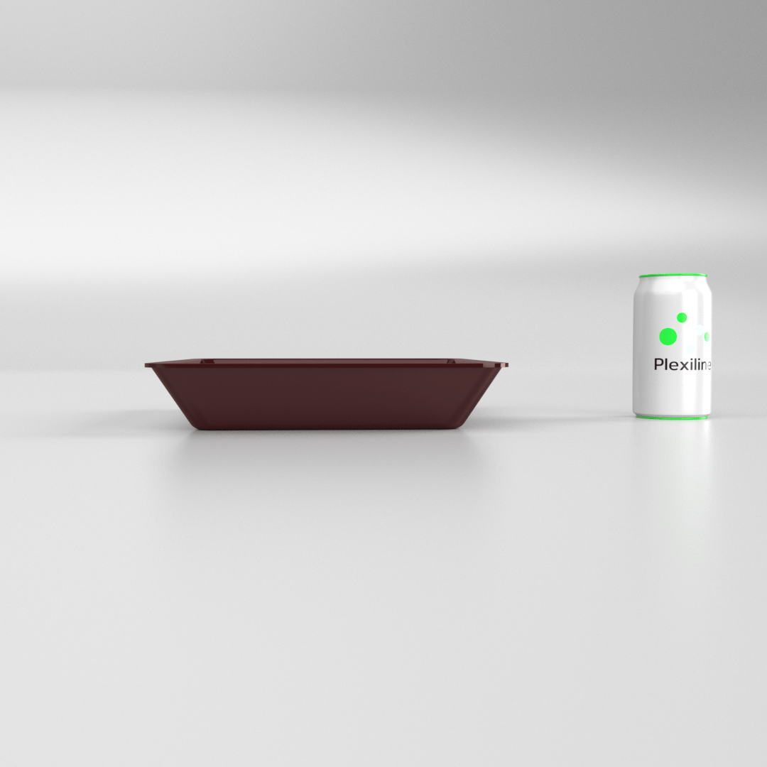 PLATEAU GASTRO 1/2 50 (325 X 265 X 50 MM) BORDEAUX