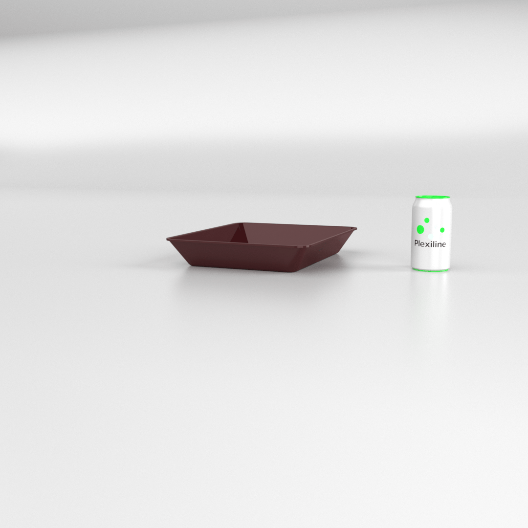 PLATEAU GASTRO 1/2 50 (325 X 265 X 50 MM) BORDEAUX