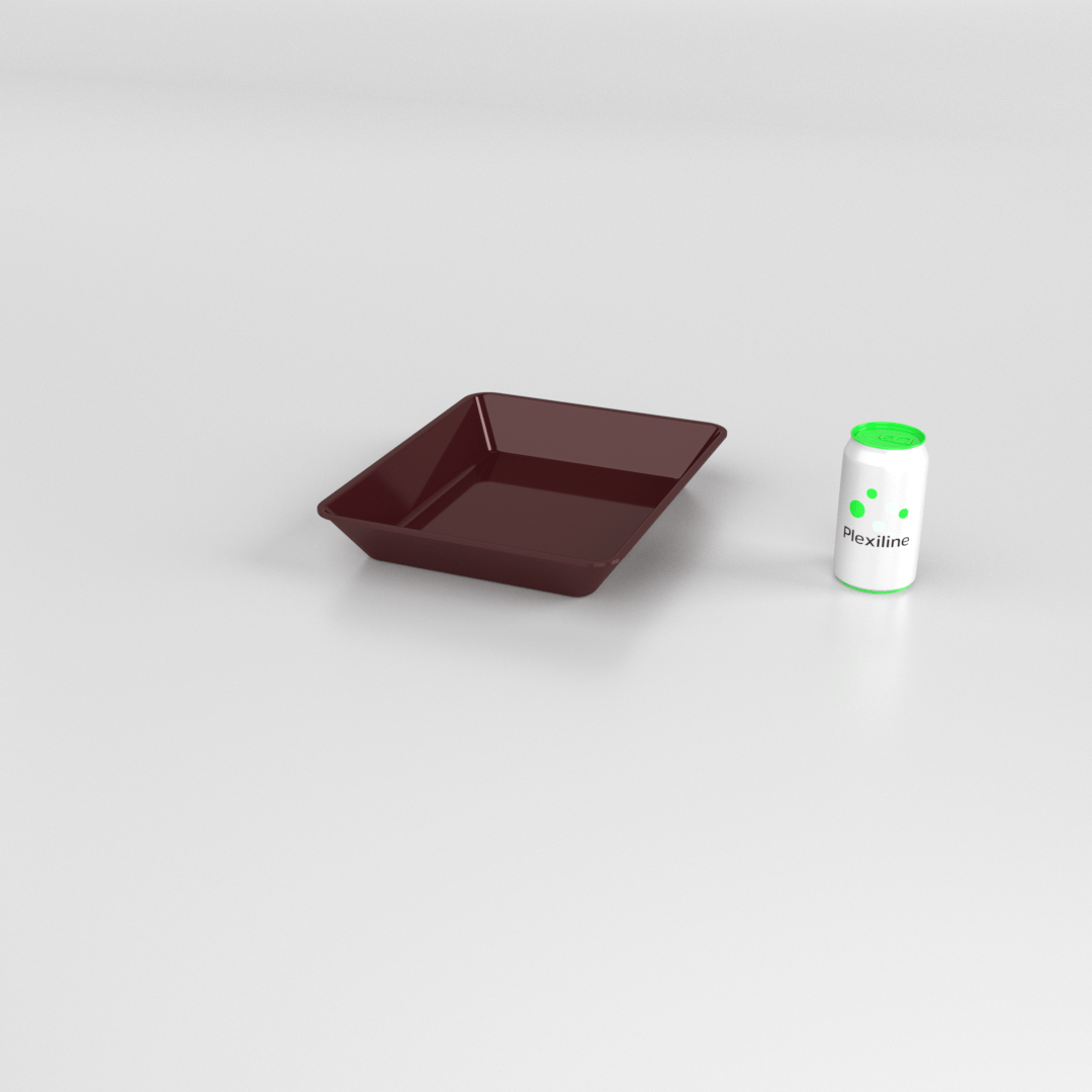 PLATEAU GASTRO 1/2 50 (325 X 265 X 50 MM) BORDEAUX