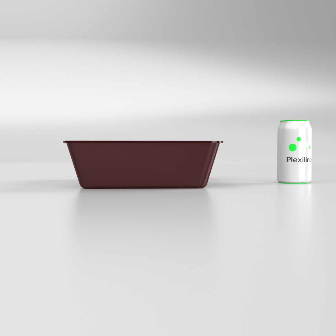 PLATEAU GASTRO 1/2 80 (325 X 265 X 80 MM) BORDEAUX