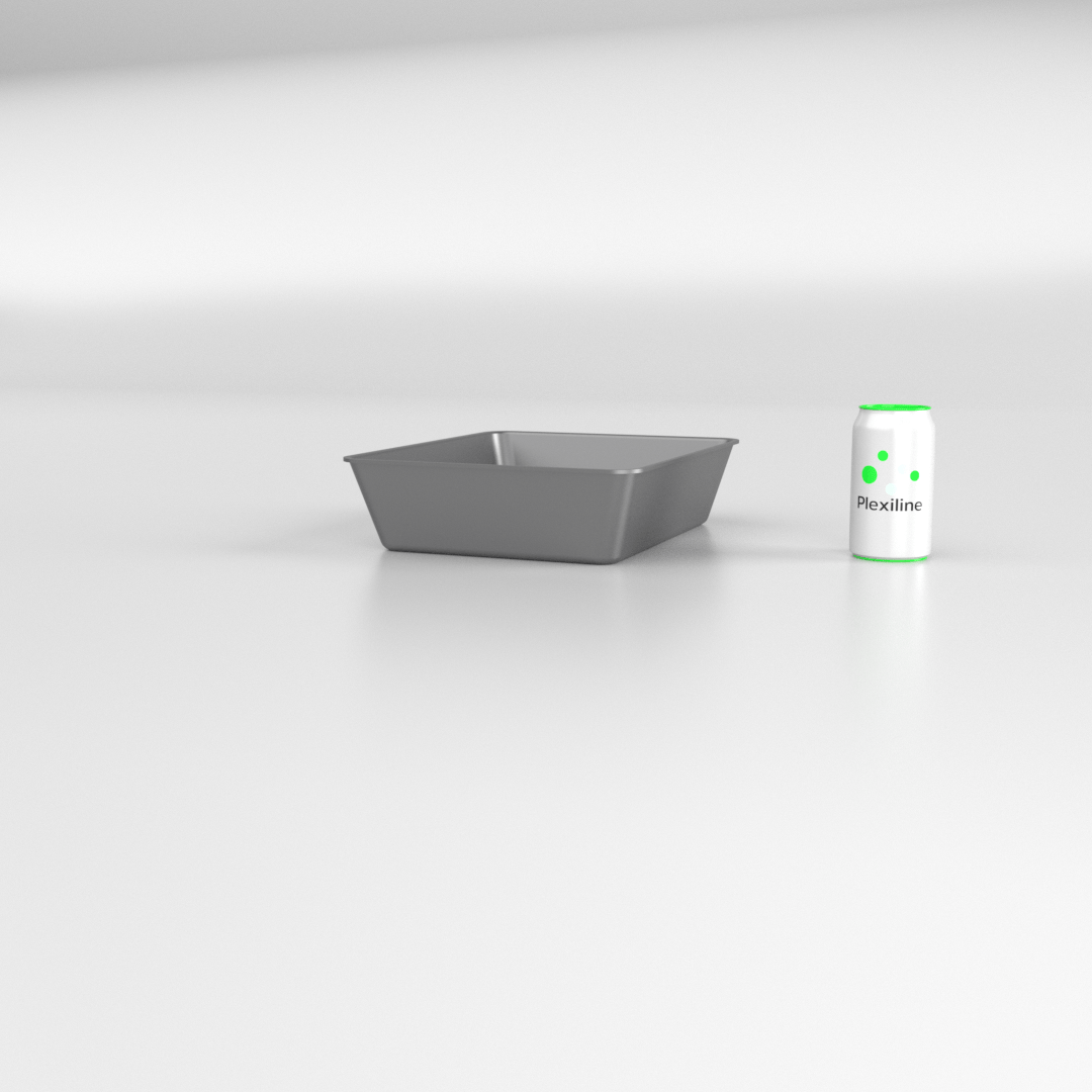 PLATEAU GASTRO 1/2 80 (325 X 265 X 80 MM) DARK SMOKE