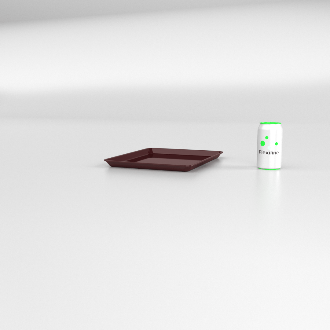 PLATEAU GASTRO 1/2 20 (325 X 265 X 20 MM) BORDEAUX