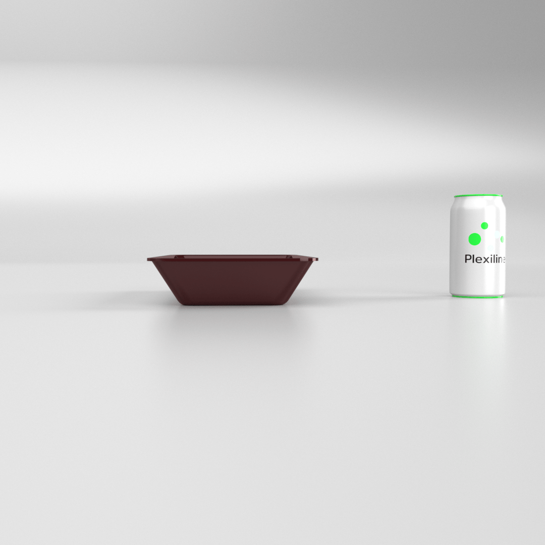 PLATEAU GASTRO 1/3 50 (325 X 176 X 50 MM) BORDEAUX