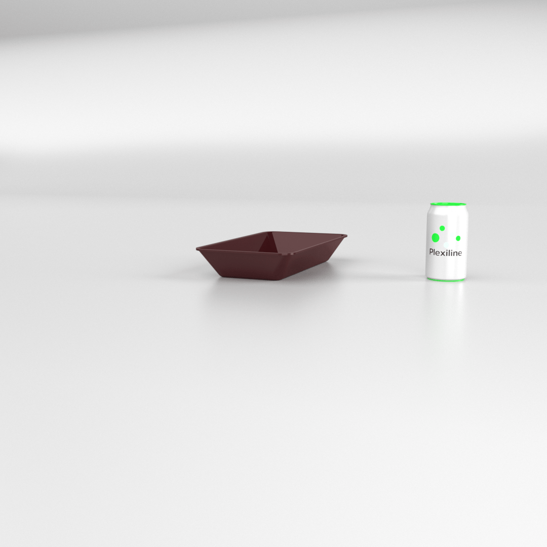 PLATEAU GASTRO 1/3 50 (325 X 176 X 50 MM) BORDEAUX