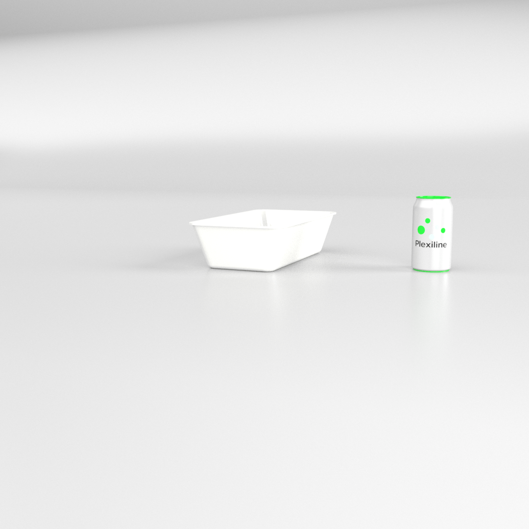 PLATEAU GASTRO 1/3 80 (325 X 176 X 80 MM) BLANC