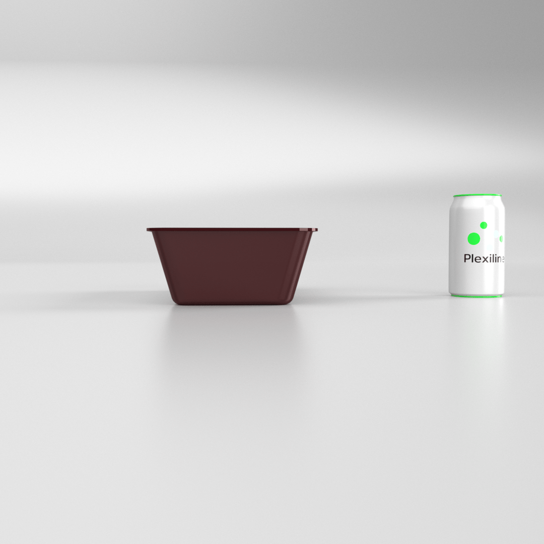 PLATEAU GASTRO 1/3 80 (325 X 176 X 80 MM) BORDEAUX