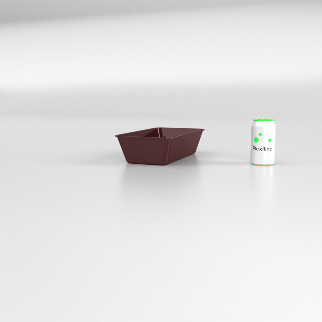 PLATEAU GASTRO 1/3 80 (325 X 176 X 80 MM) BORDEAUX