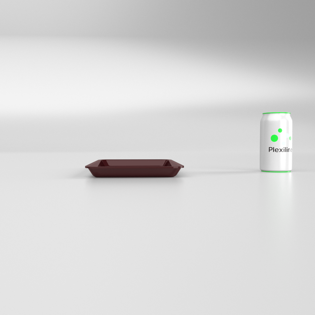 PLATEAU GASTRO 1/3 20 (325 X 176 X 20 MM) BORDEAUX