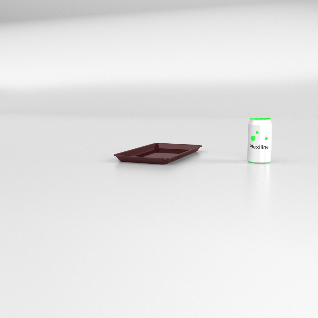 PLATEAU GASTRO 1/3 20 (325 X 176 X 20 MM) BORDEAUX
