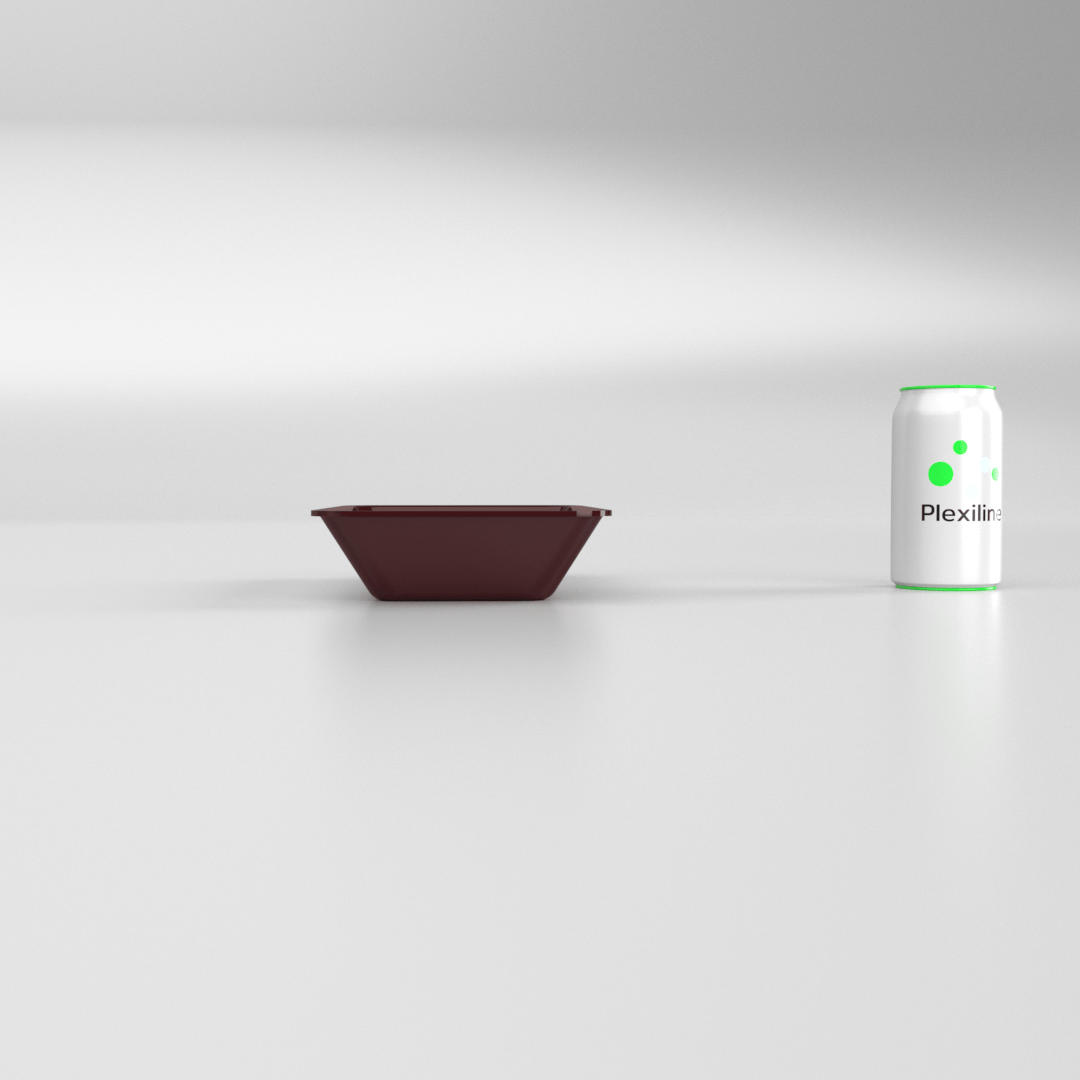 PLATEAU GASTRO 1/4 50 (265 X 162 X 50 MM) BORDEAUX