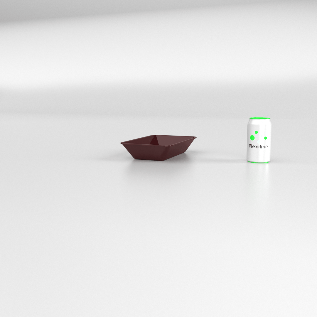 PLATEAU GASTRO 1/4 50 (265 X 162 X 50 MM) BORDEAUX