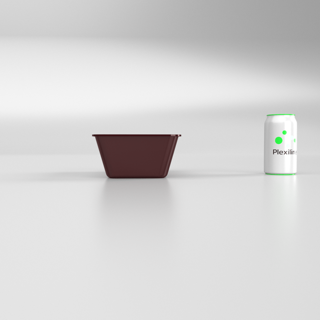 PLATEAU GASTRO 1/4 80 (265 X 162 X 80 MM) BORDEAUX