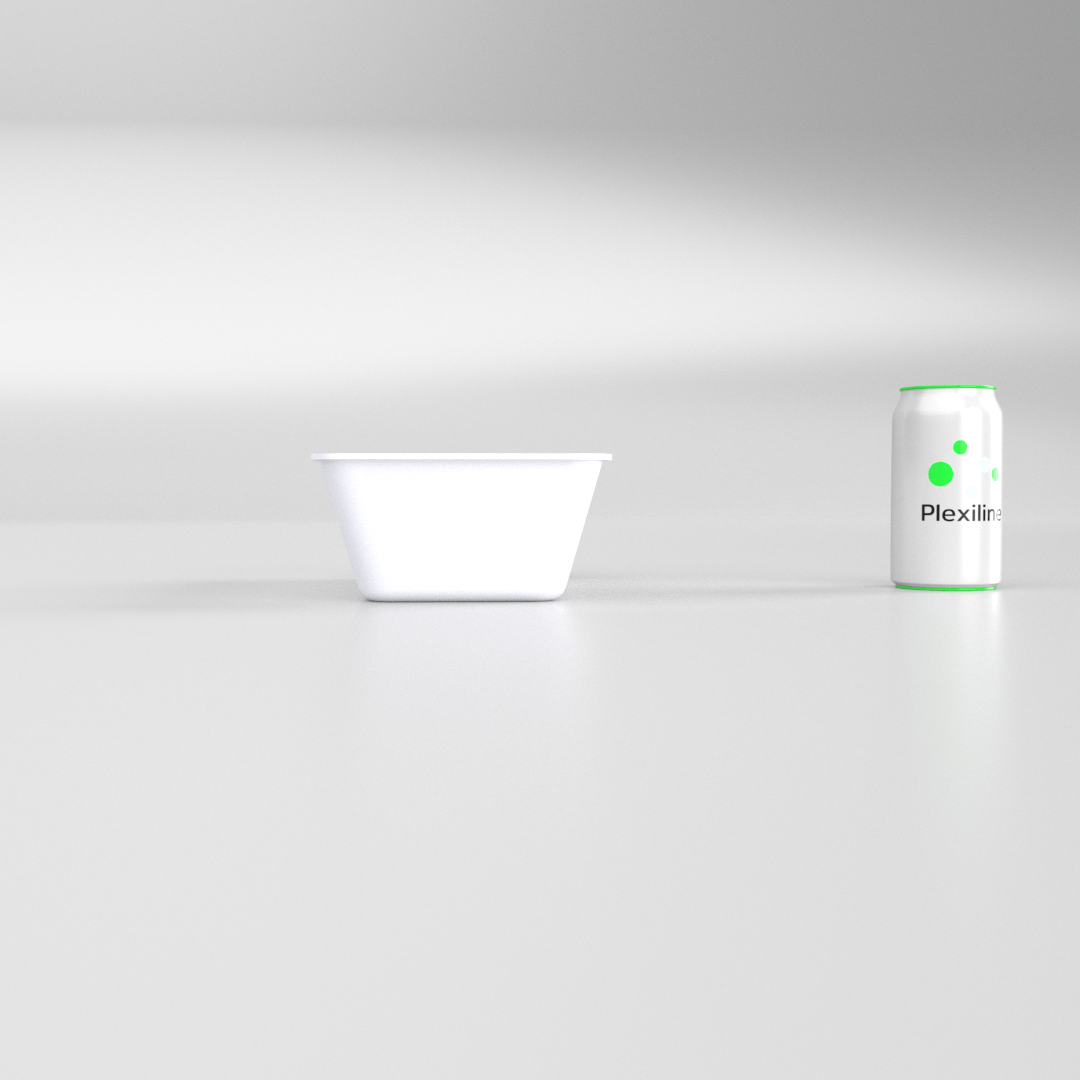 PLATEAU GASTRO 1/4 80 (265 X 162 X 80 MM) BLANC SMOKE