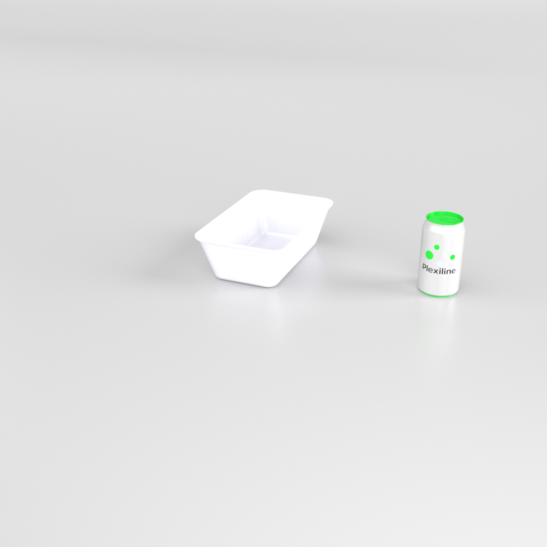 PLATEAU GASTRO 1/4 80 (265 X 162 X 80 MM) BLANC SMOKE