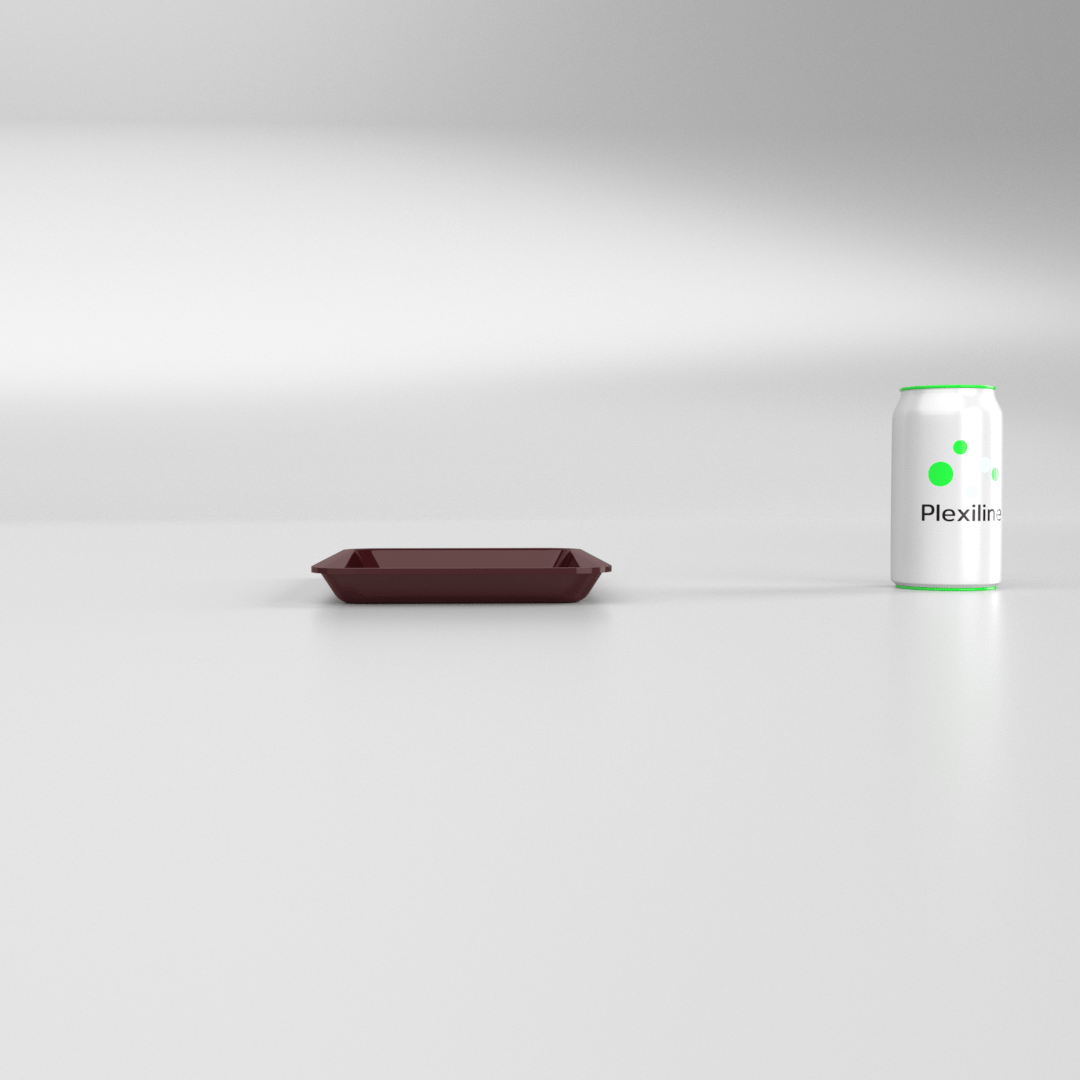 PLATEAU GASTRO 1/4 20 (265 X 162 X 20 MM) BORDEAUX