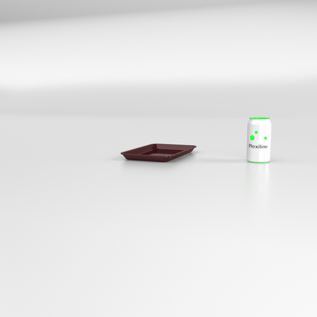 PLATEAU GASTRO 1/4 20 (265 X 162 X 20 MM) BORDEAUX