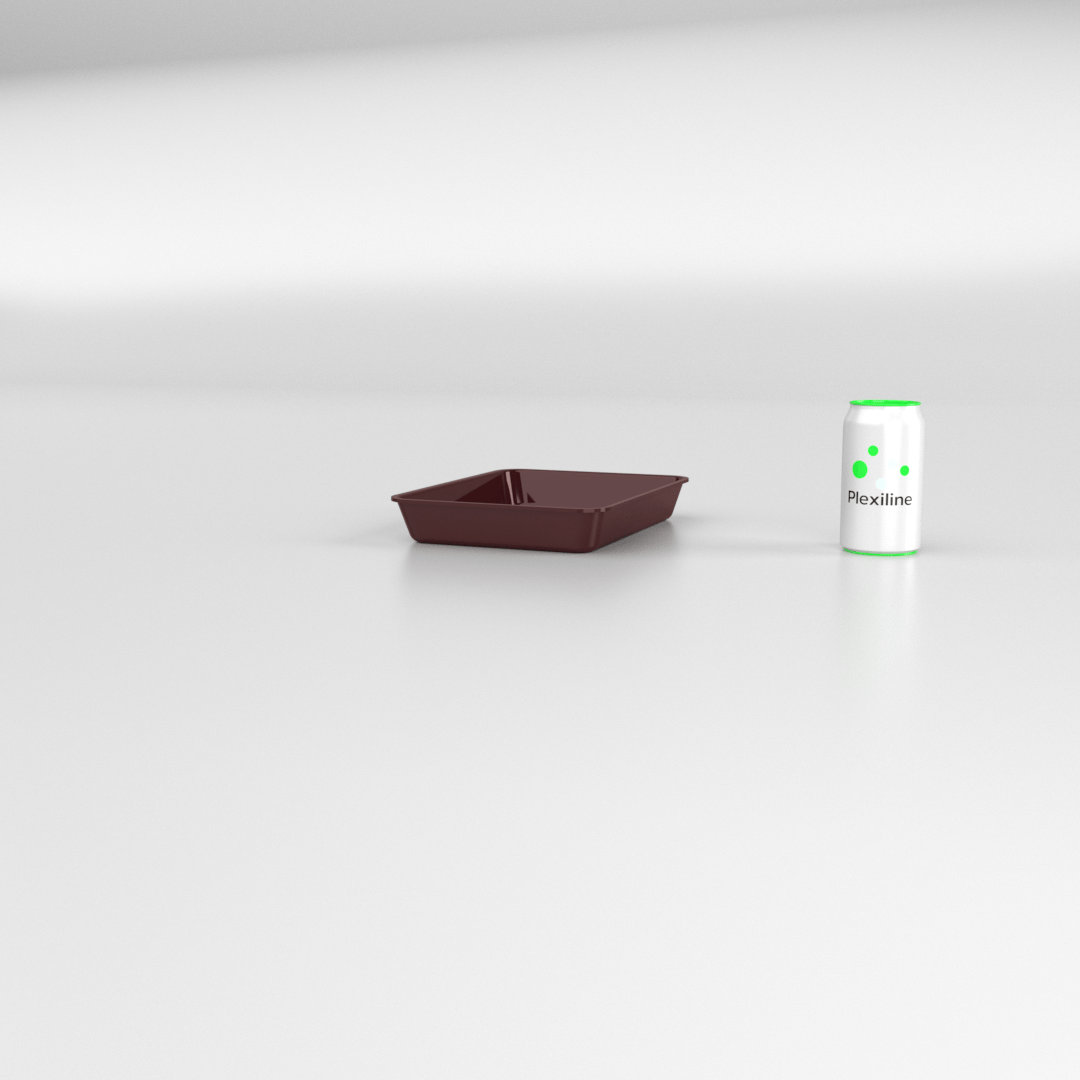 PLATEAU GASTRO 1/5 40 (265 X 200 X 40 MM) BORDEAUX
