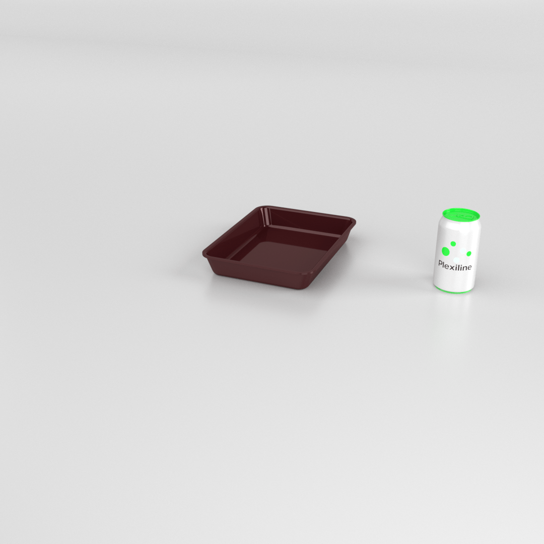 PLATEAU GASTRO 1/5 40 (265 X 200 X 40 MM) BORDEAUX