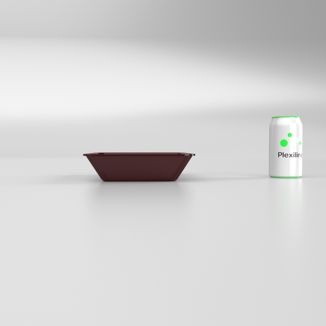 PLATEAU GASTRO 1/5 50 (265 X 200 X 50 MM) BORDEAUX