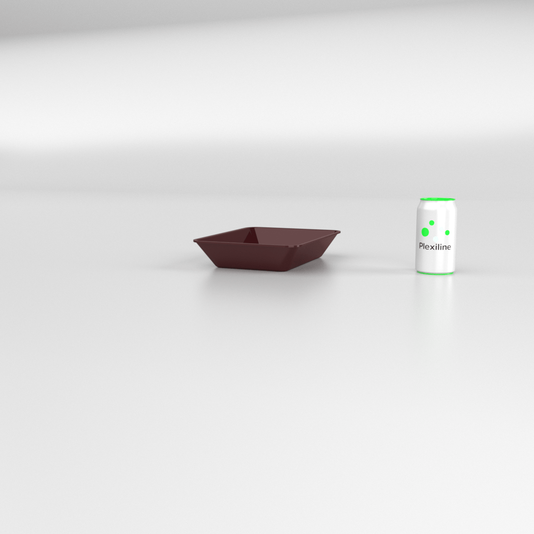 PLATEAU GASTRO 1/5 50 (265 X 200 X 50 MM) BORDEAUX