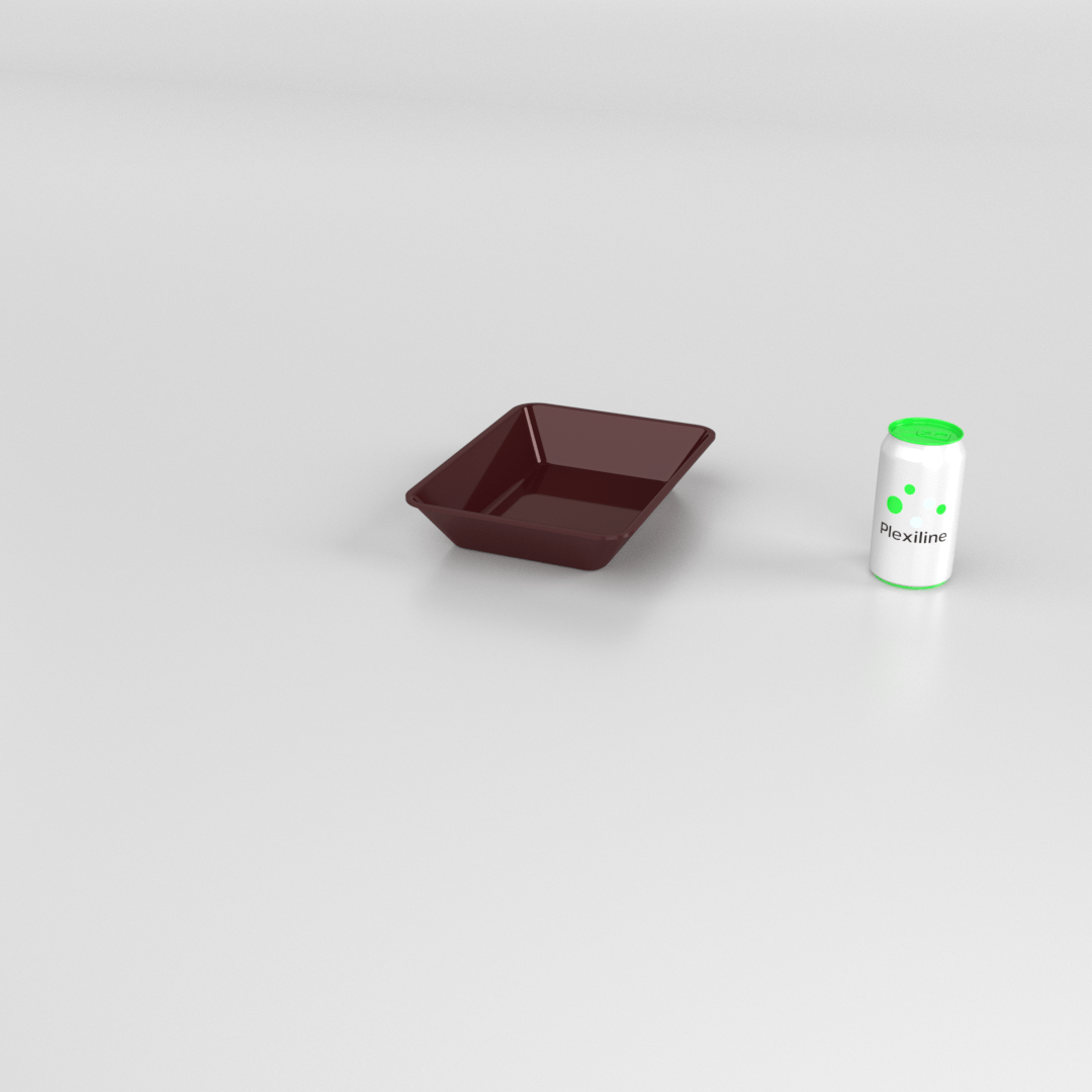 PLATEAU GASTRO 1/5 50 (265 X 200 X 50 MM) BORDEAUX