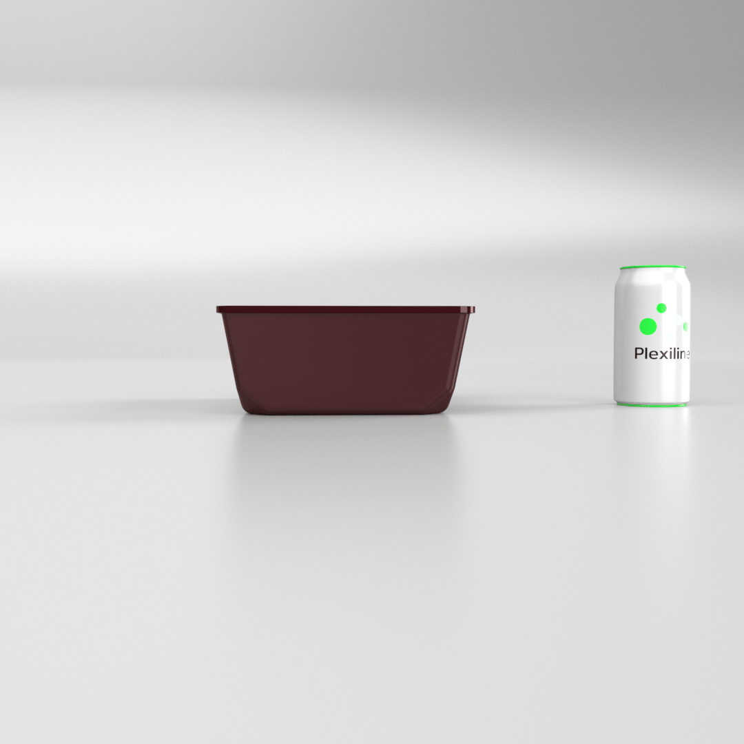 PLATEAU GASTRO 1/5 80 (265 X 200 X 80 MM) BORDEAUX