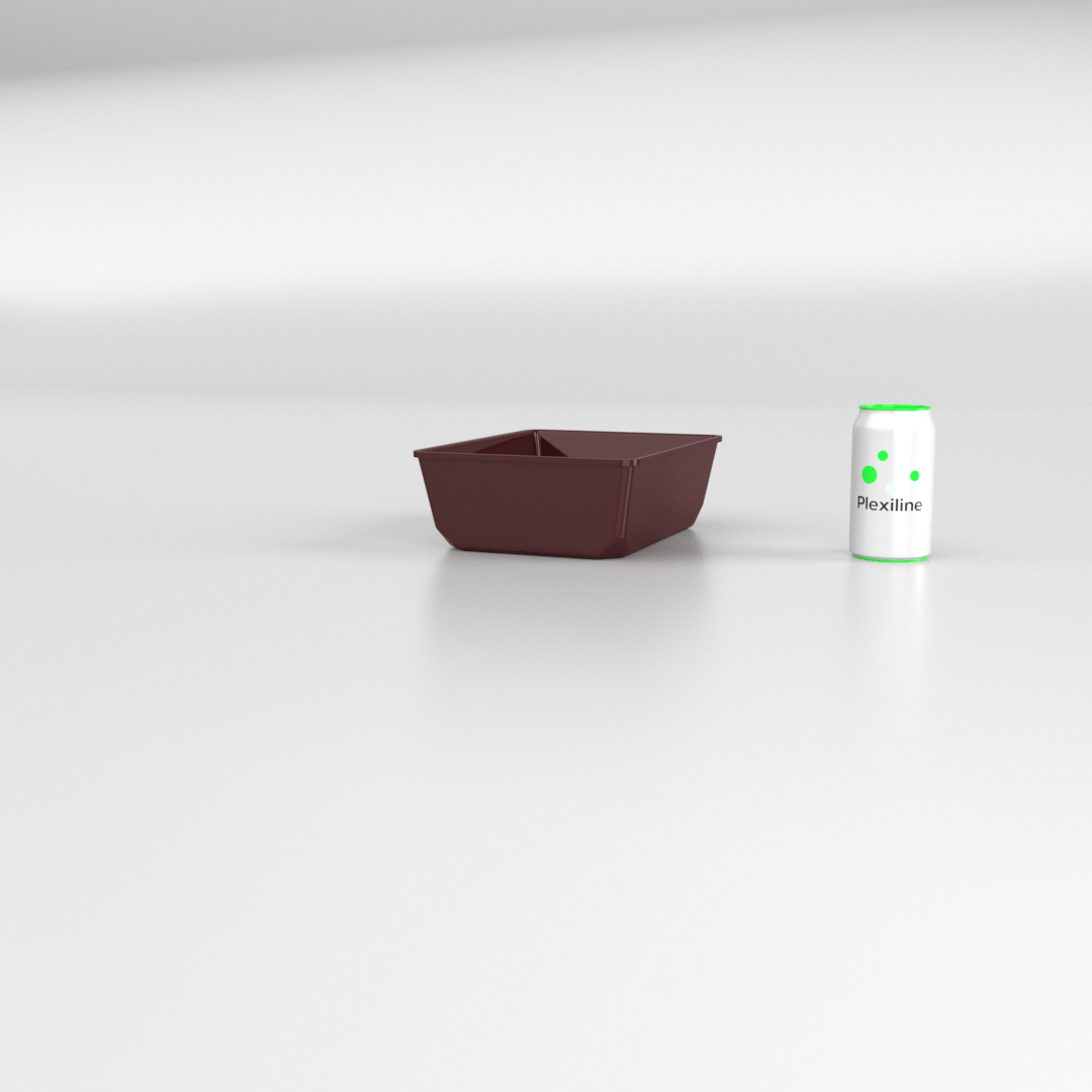 PLATEAU GASTRO 1/5 80 (265 X 200 X 80 MM) BORDEAUX