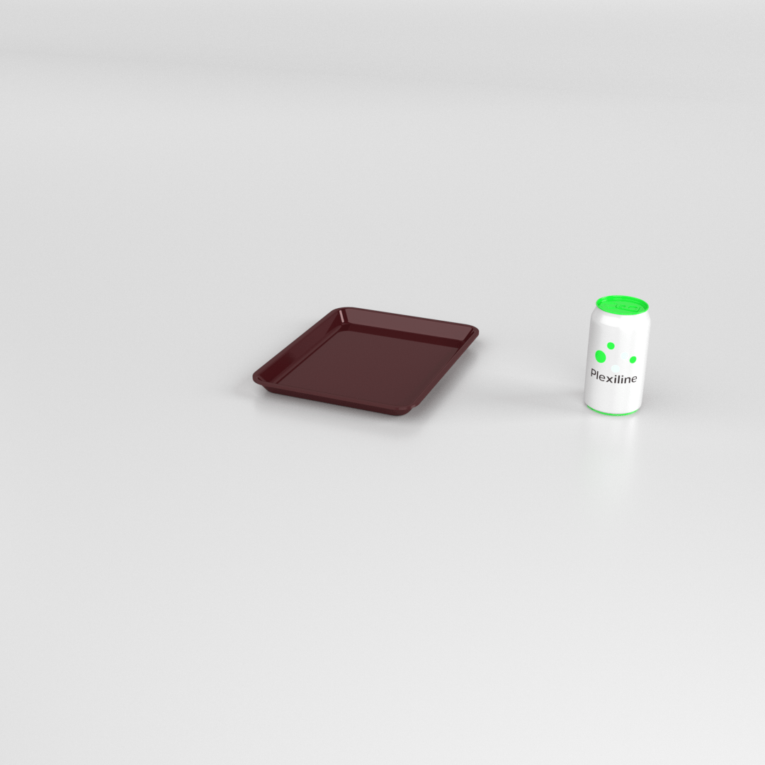 PLATEAU GASTRO 1/5 20 (265 X 200 X 20 MM) BORDEAUX