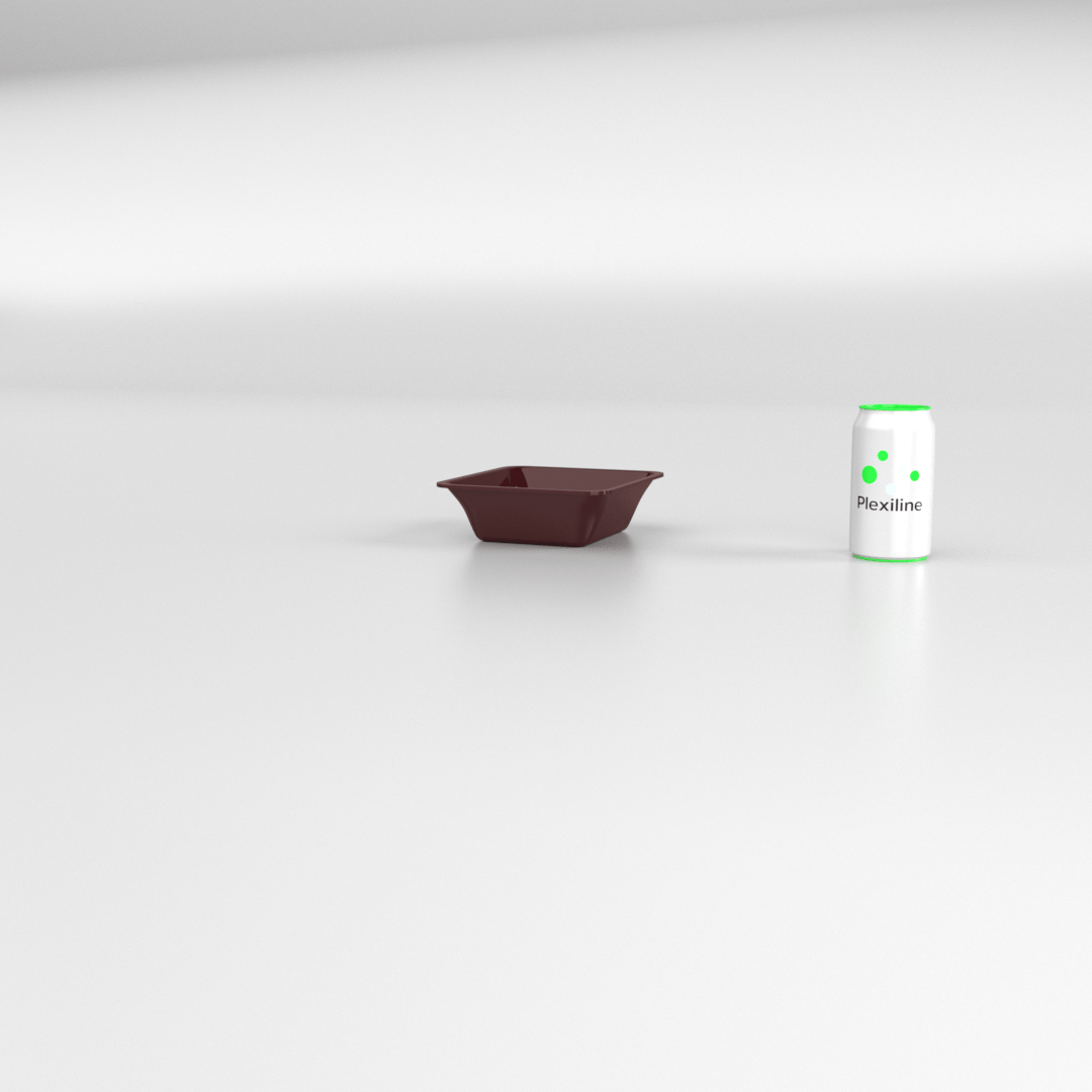 PLATEAU GASTRO 1/6 50 (176 X 162 X 50 MM) BORDEAUX